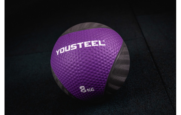 Медицинбол резиновый 8KG YouSteel 28,6см 600_380