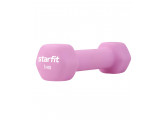 Гантель неопреновая Star Fit DB-201 1 кг, розовый пастель