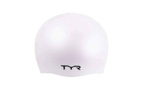 Шапочка для плавания TYR Long Hair Wrinkle-Free Silicone Cap LCSL\100 белый 600_380