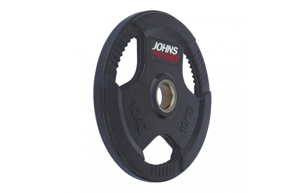 Диск обрезиненный 10кг Johns 91010 -10В черный 600_380