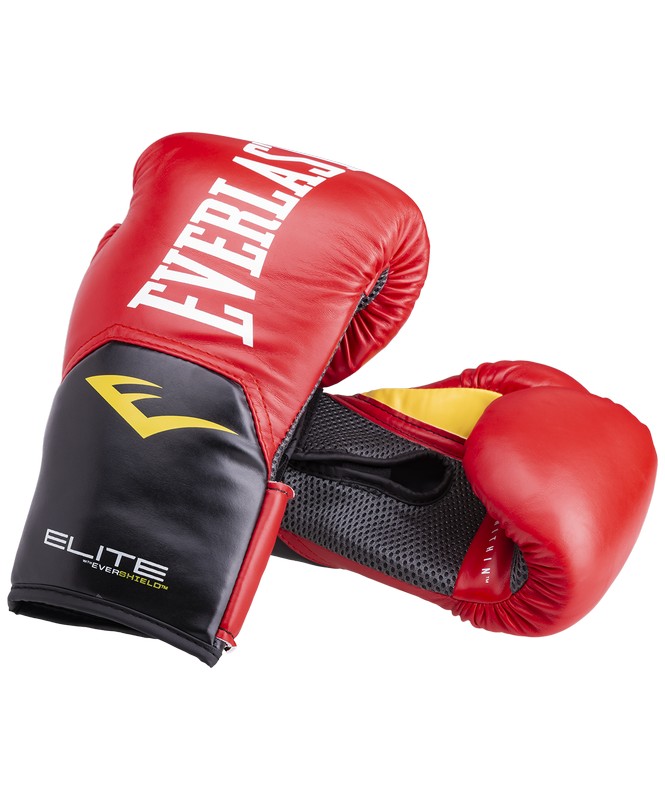 Перчатки боксерские Everlast Elite ProStyle P00001200, 16oz, к/з, красный 665_800