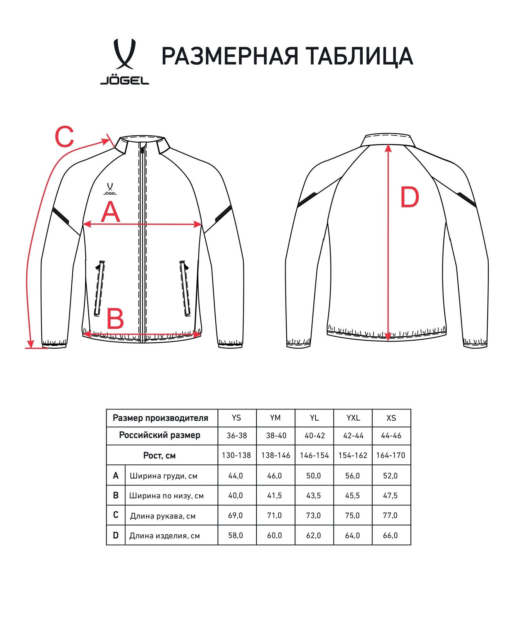 Куртка спортивная Jogel CAMP 2 Lined Jacket, красный 1663_2000