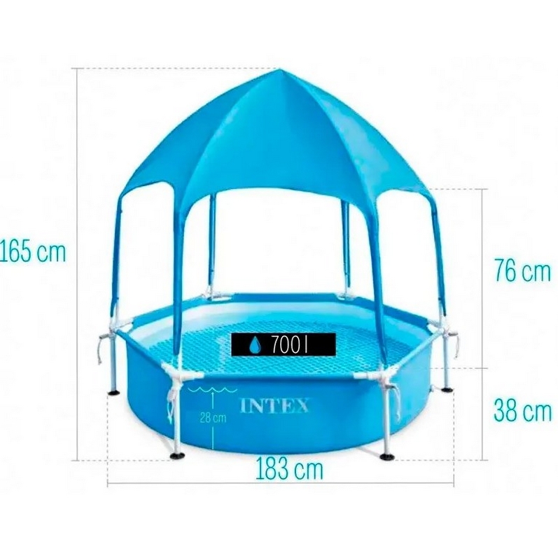 Каркасный бассейн с навесом 183х38см Intex Canopy Metal Frame 28209 797_800