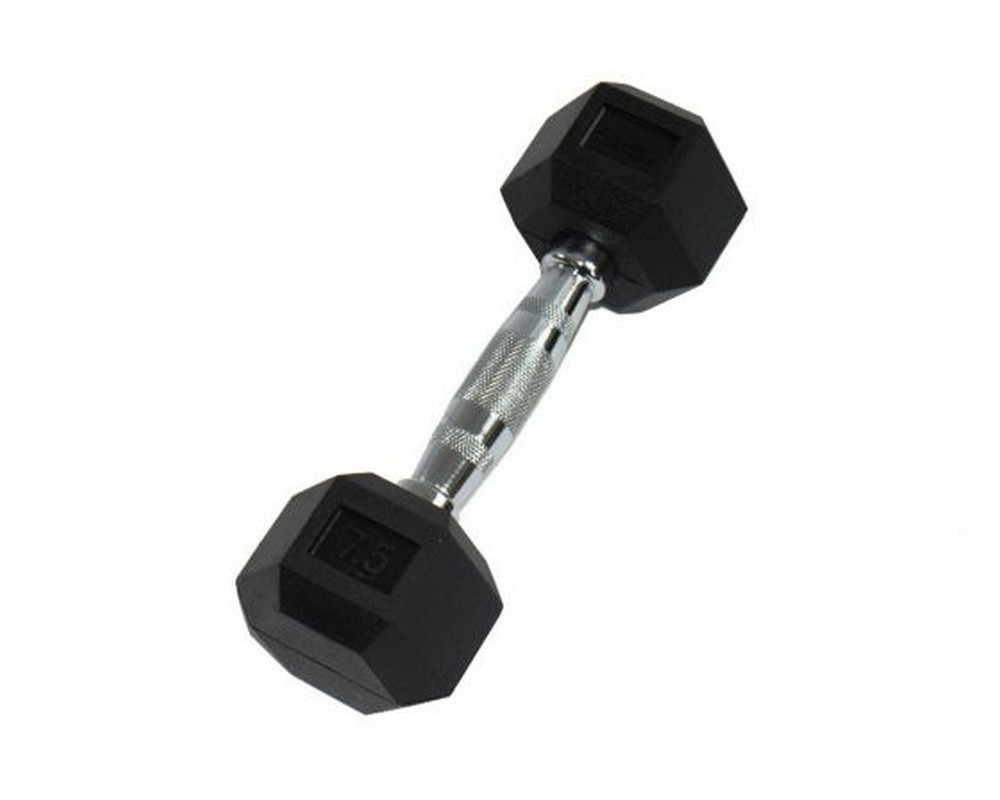 Гантель 20кг Perform Better Rubber Encased Hex Dumbbells 4137-20\BK-20-00 1000_800